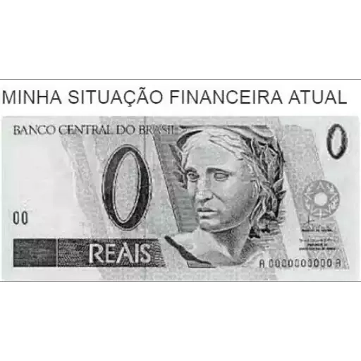 Figurinha: Minha situação financeira atual