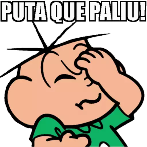 Figurinha: Puta que pariu!