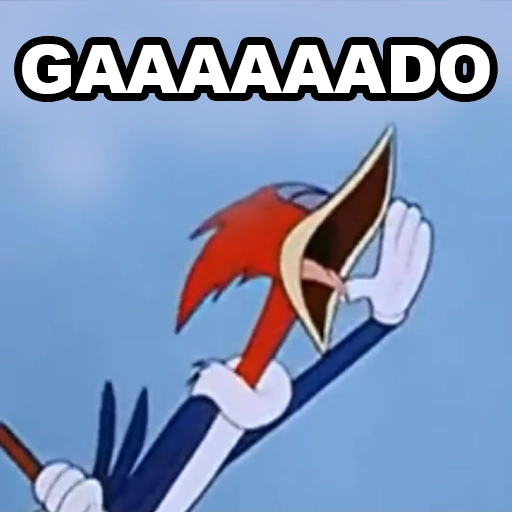 Figurinha: Pica-Pau Gritando GAAAAADO