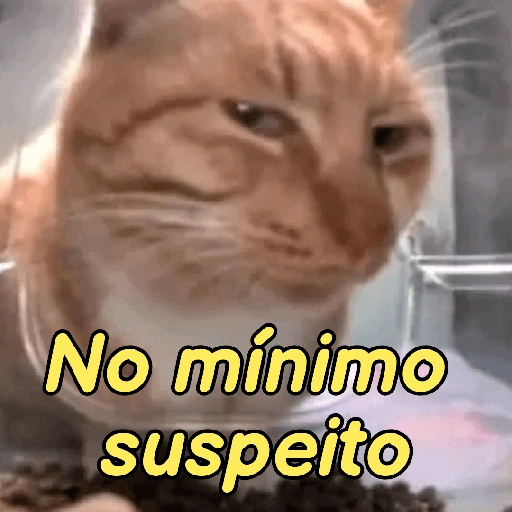 Figurinha: Gato suspeito