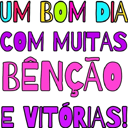 Figurinha: Bom dia com benção e vitórias