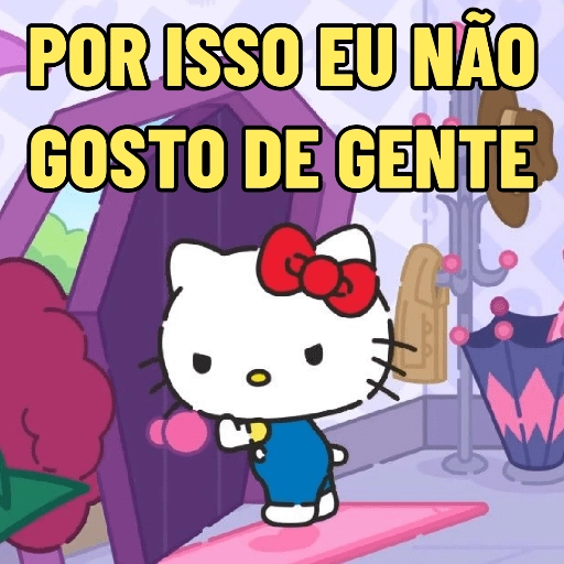 Figurinha: Hello Kitty "Não Gosto de Gente"