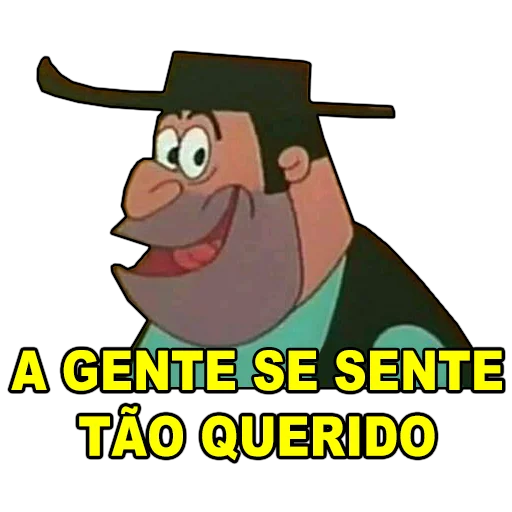 Figurinha: Homem Chapéu Se Sente Querido