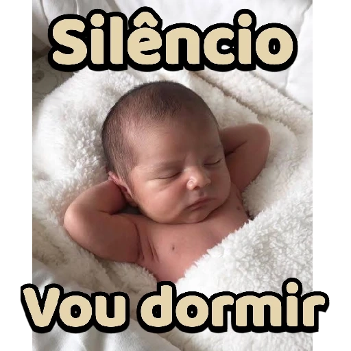 Figurinha: Silêncio, vou dormir