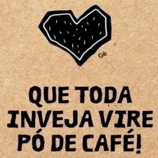 Figurinha: Que toda inveja vire pó de café
