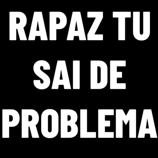 Figurinha: Rapaz, tu sai de problema