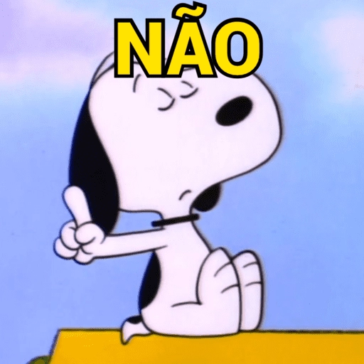 Figurinha: Snoopy dizendo não