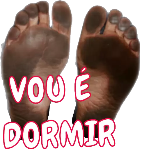 Figurinha: Pés sujos: Vou dormir