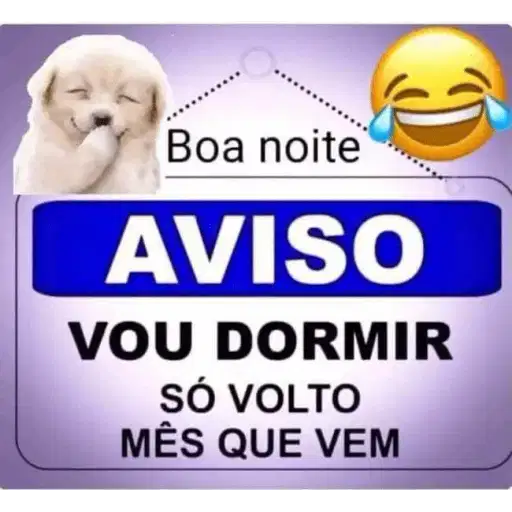 Figurinha: Aviso: Vou dormir, volto mês que vem