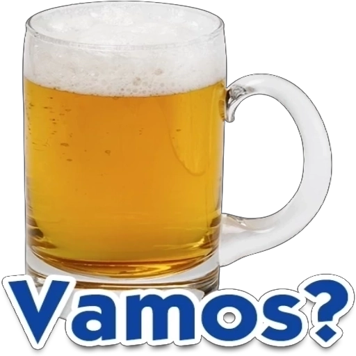 Figurinha: Copo de cerveja Vamos?