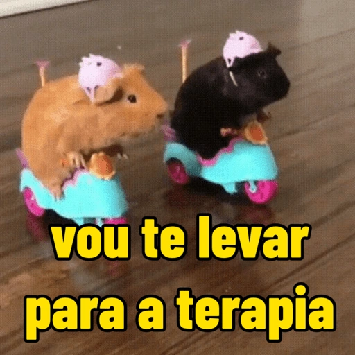Figurinha: Porquinhos da Índia vão pra terapia