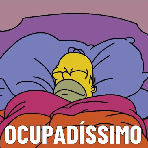 Figurinha: Homer Simpson Ocupadíssimo