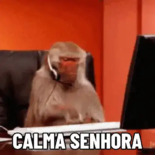 Figurinha: Macaco Mandando Calma