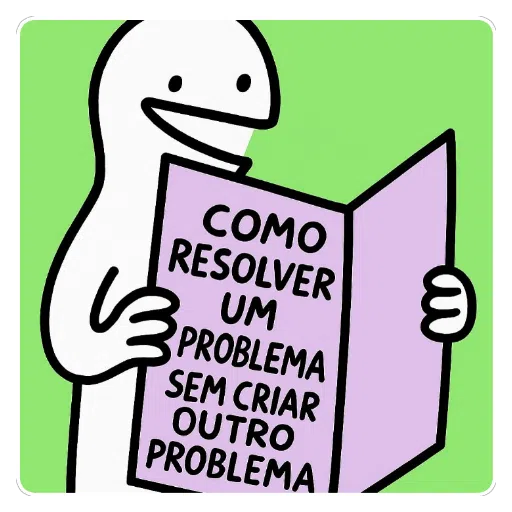 Figurinha: Personagem lendo livro de autoajuda