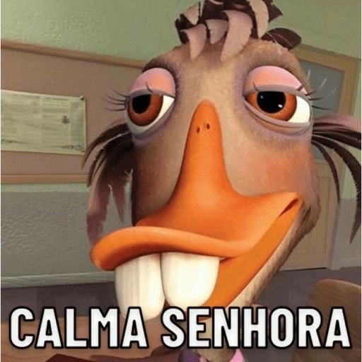 Figurinha: Calma Senhora