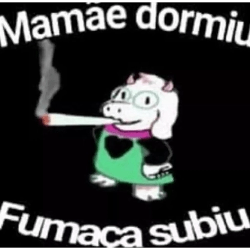 Figurinha: Mamãe dormiu, Fumaça subiu