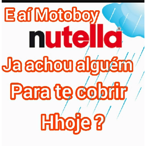 Figurinha: Motoboy Nutella