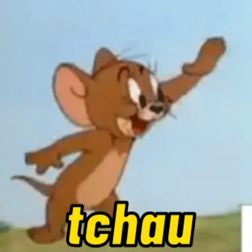 Figurinha: Jerry mandando um tchauzinho animado