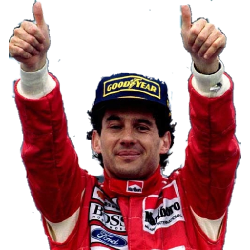 Figurinha: Ayrton Senna comemorando
