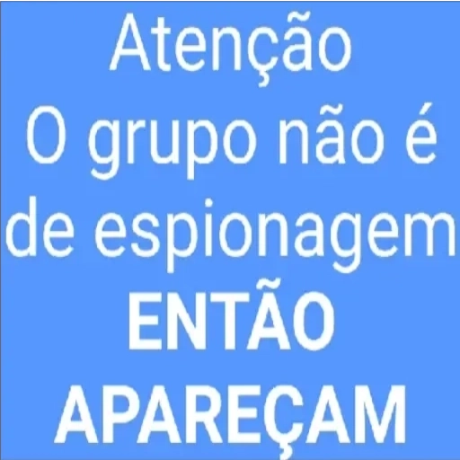 Figurinha: Atenção: O grupo não é de espionagem