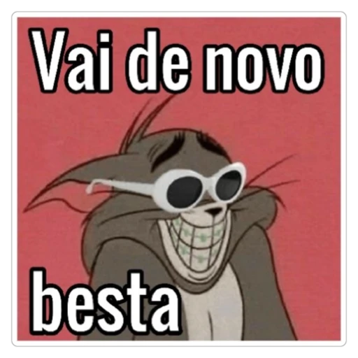 Figurinha: Tom com aparelho e óculos