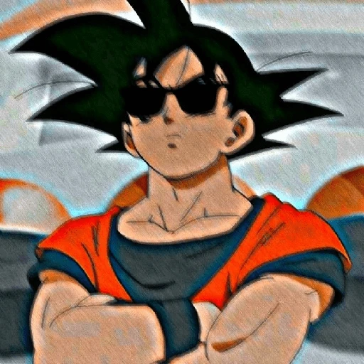 Figurinha: Goku de Óculos Escuros