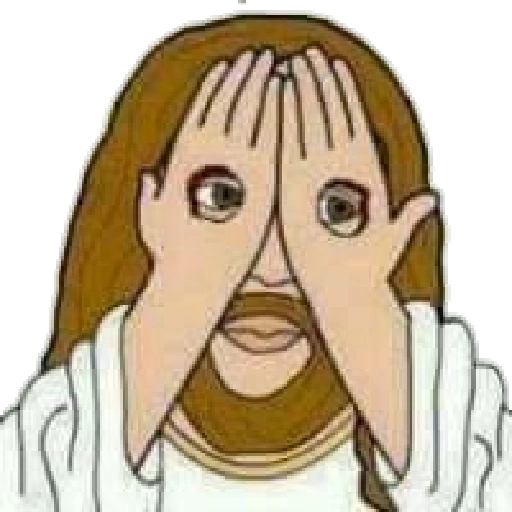 Figurinha: Jesus espiando