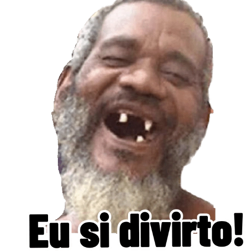 Figurinha: Rindo com a boca aberta