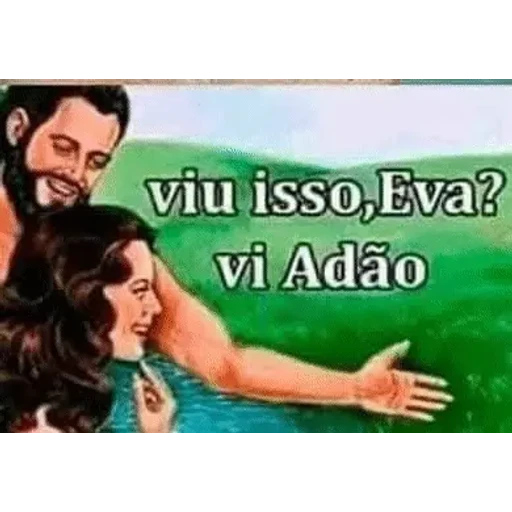 Figurinha: Adão e Eva: Viu isso, Eva?