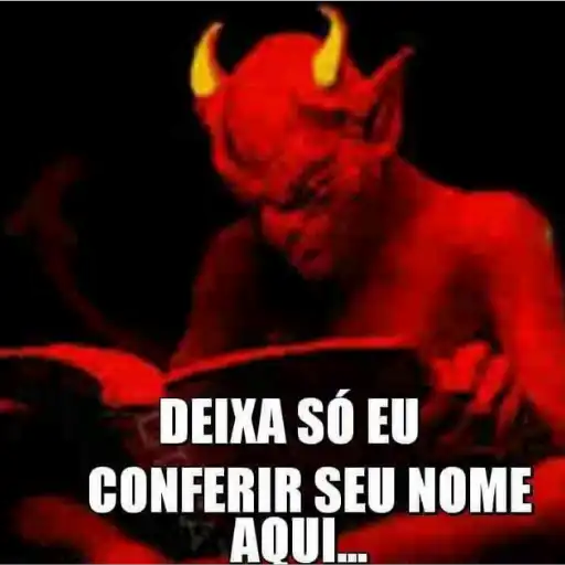 Figurinha: Demônio conferindo nome