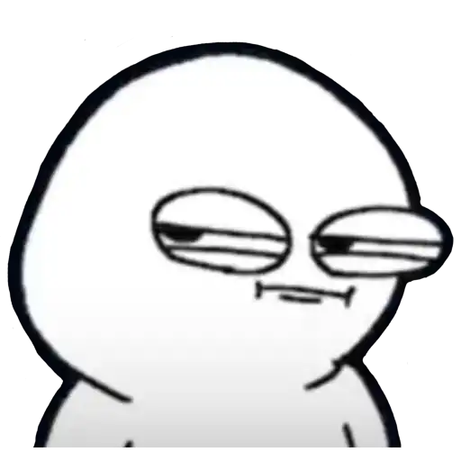 Figurinha: Cara de meme do balão branco