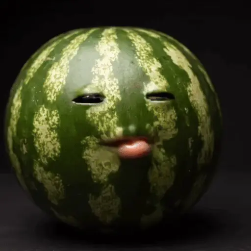 Figurinha: Melancia comendo melancia