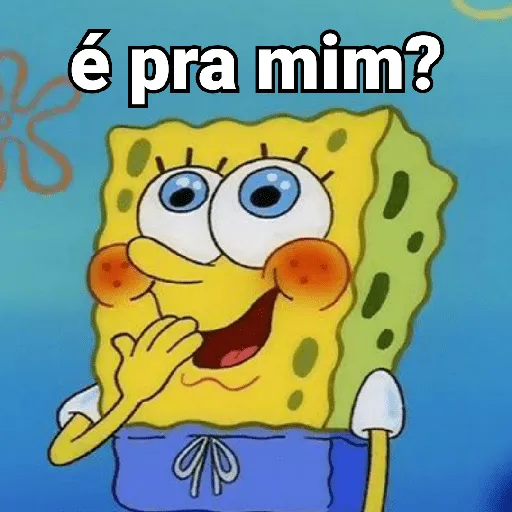 Figurinha: Bob Esponja: É pra mim?