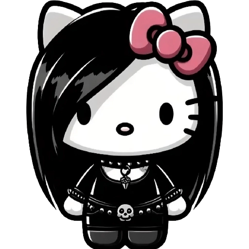 Figurinha: Hello Kitty Gótica