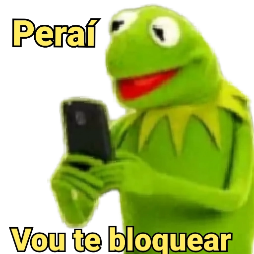 Figurinha: Kermit Perai Vou Te Bloquear