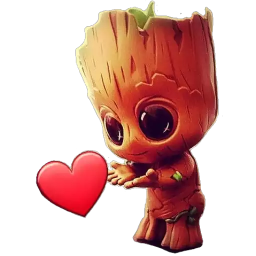 Figurinha: Groot com Coração