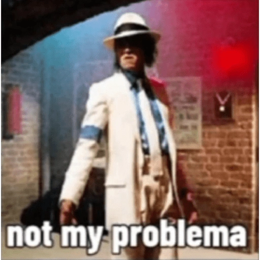 Figurinha: Michael Jackson não é problema meu