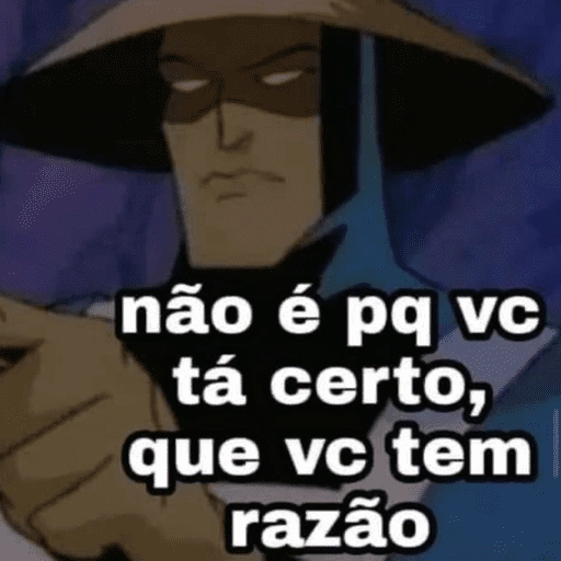 Figurinha: Raiden - Não é pq vc tá certo