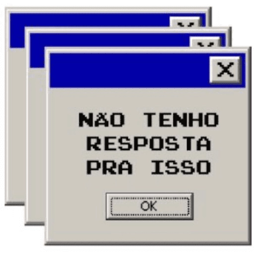 Figurinha: Não tenho resposta pra isso