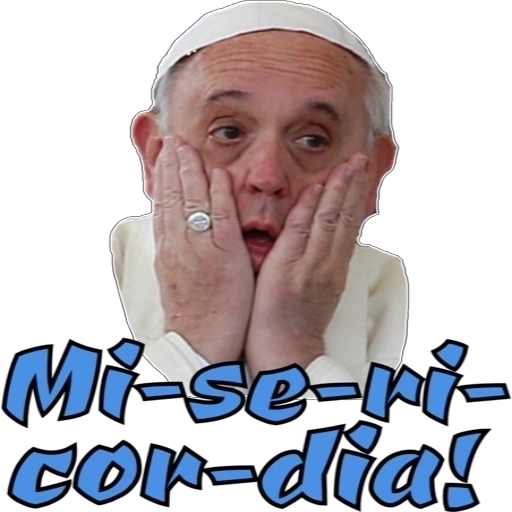 Figurinha: Papa Francisco pede Misericórdia