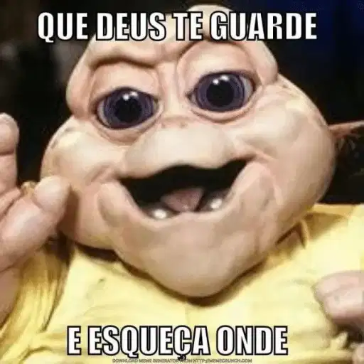 Figurinha: Que Deus te guarde e esqueça onde