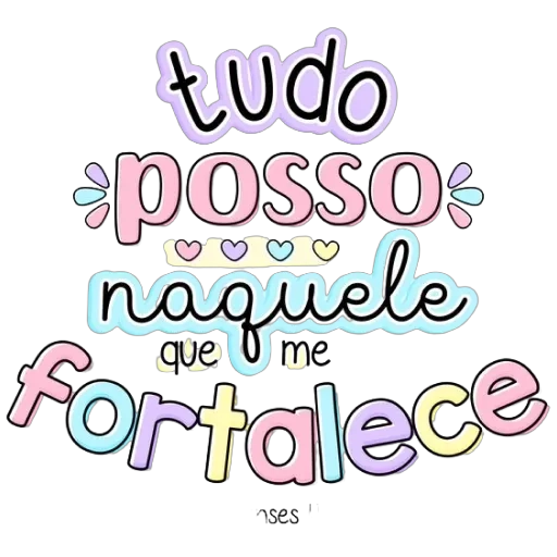 Figurinha: Tudo posso naquele que me fortalece