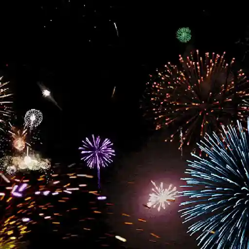 Figurinha: Fogos de Artifício Vibrantes