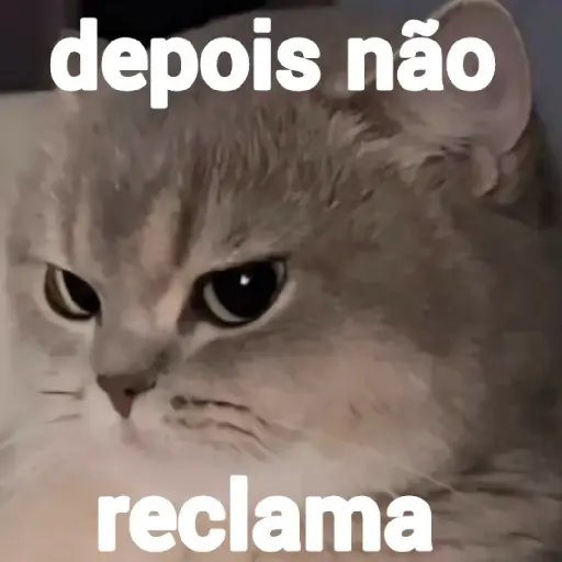 Figurinha: Depois não reclama