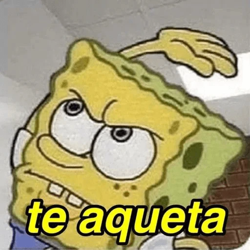Figurinha: Bob Esponja "te aquieta"