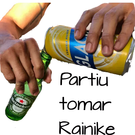 Figurinha: Cerveja sendo despejada em copo