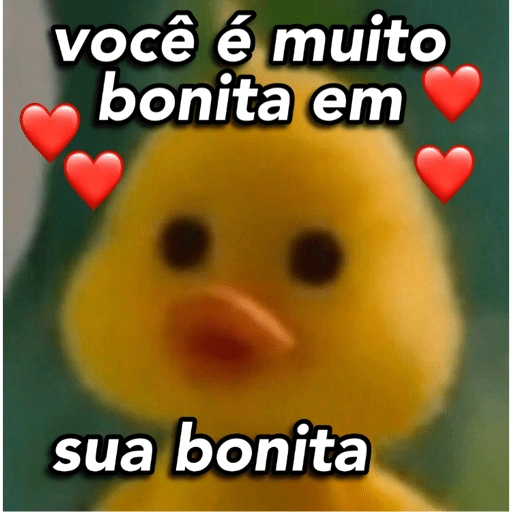 Figurinha: Pato fofo te elogia