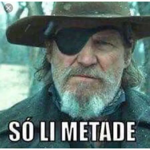 Figurinha: Só li metade