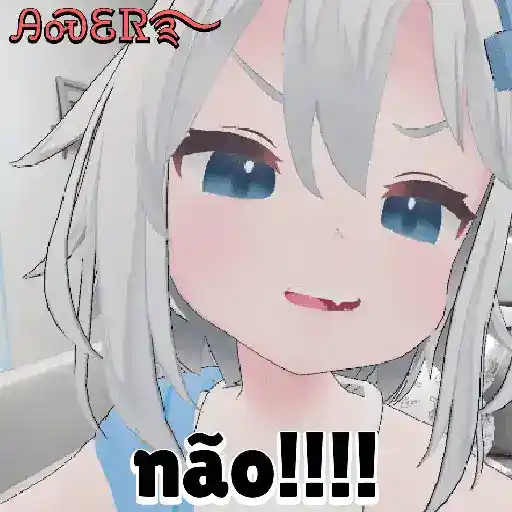 Figurinha: Anime girl dizendo NÃO!