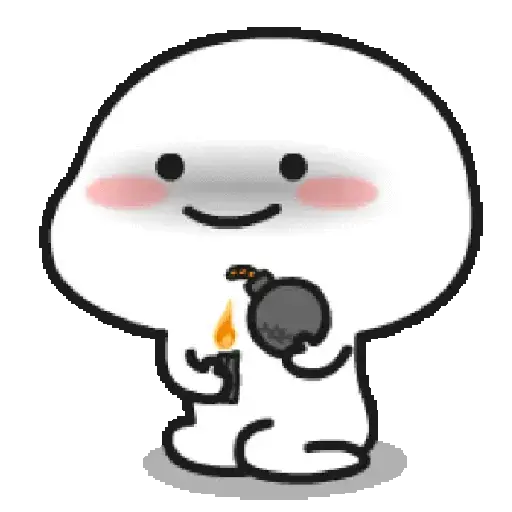 Figurinha: Bonequinho acendendo bomba